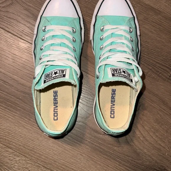 Converse All Star Turquoise Low Top Sneakers - Picture 2 of 6